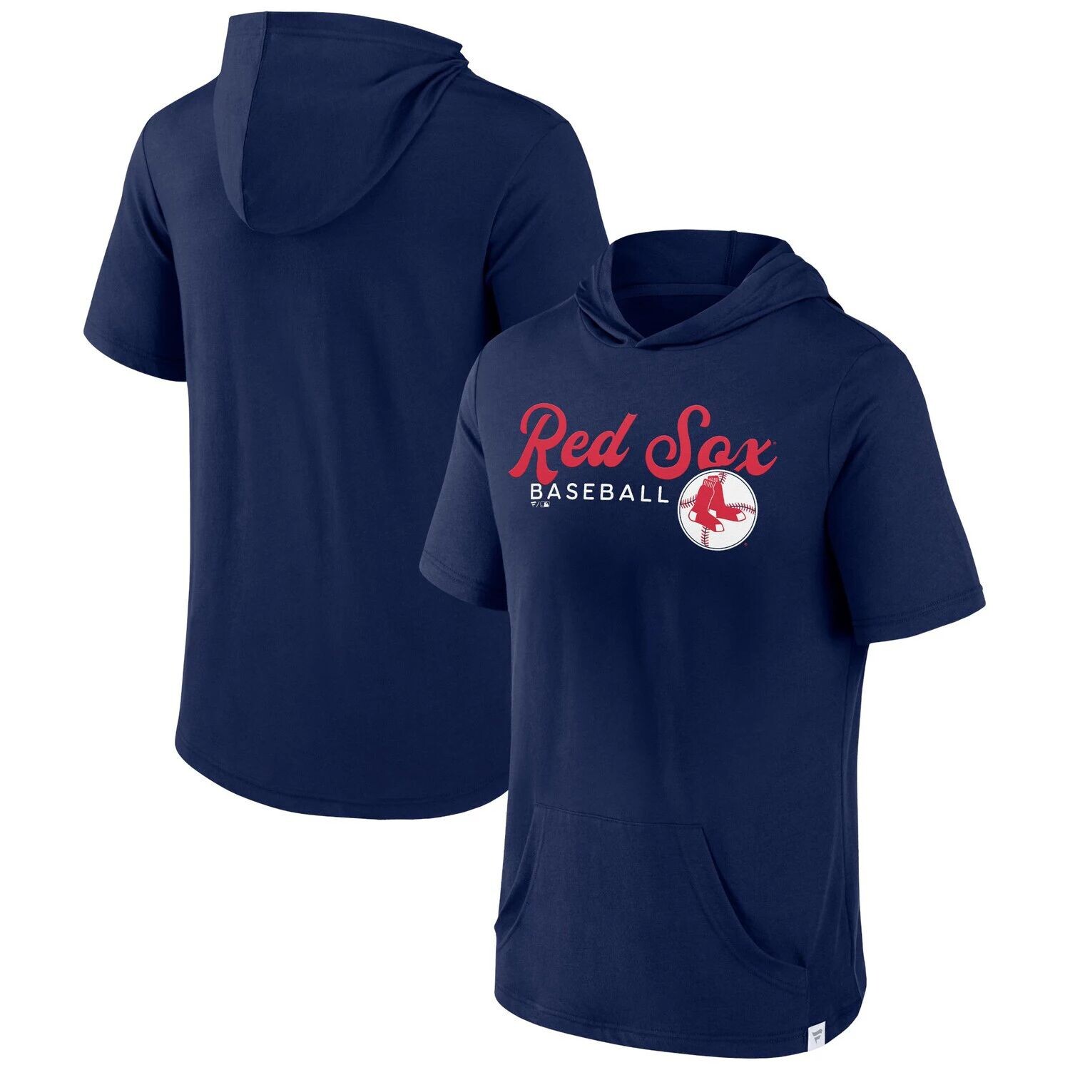 

Мужской фирменный темно-синий пуловер с капюшоном Boston Red Sox Offensive Strategy с короткими рукавами Fanatics