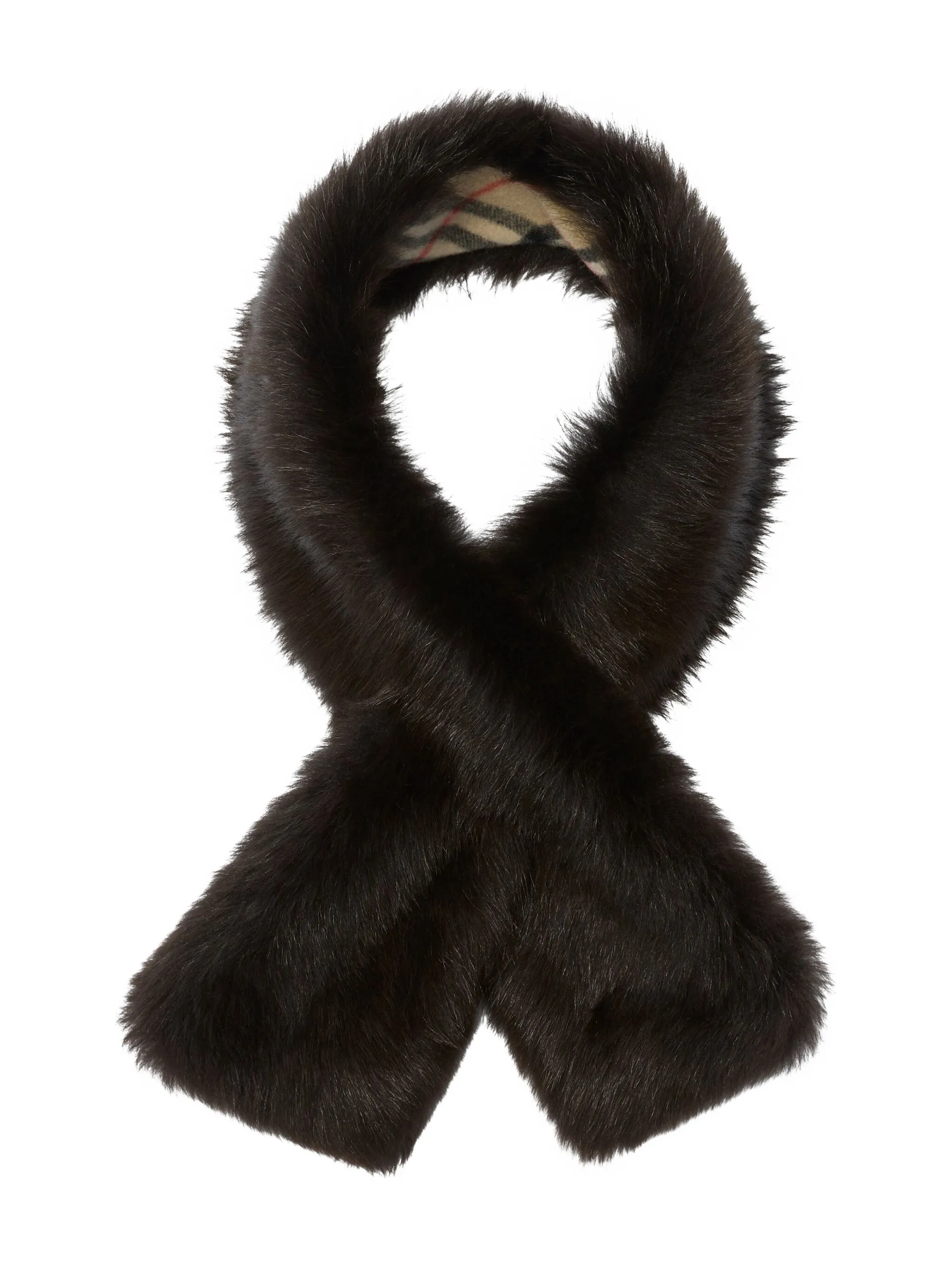 

Двусторонний шарф в клетку Burberry, черный