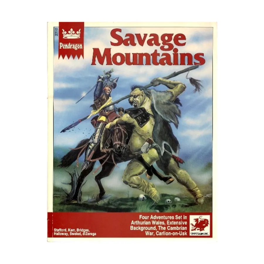 

Savage Mountains, Pendragon (Chaosium), мягкая обложка