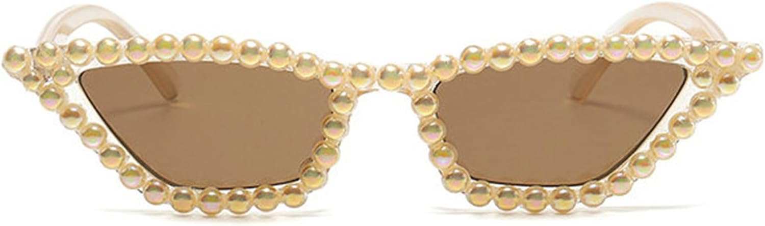 

милые блестящие солнцезащитные очки Willochra с перламутровыми стразами и эффектом «кошачий глаз» для женщин, модные, с бриллиантовым блеском, для вечеринки, хрустальные солнцезащитные очки, Brown