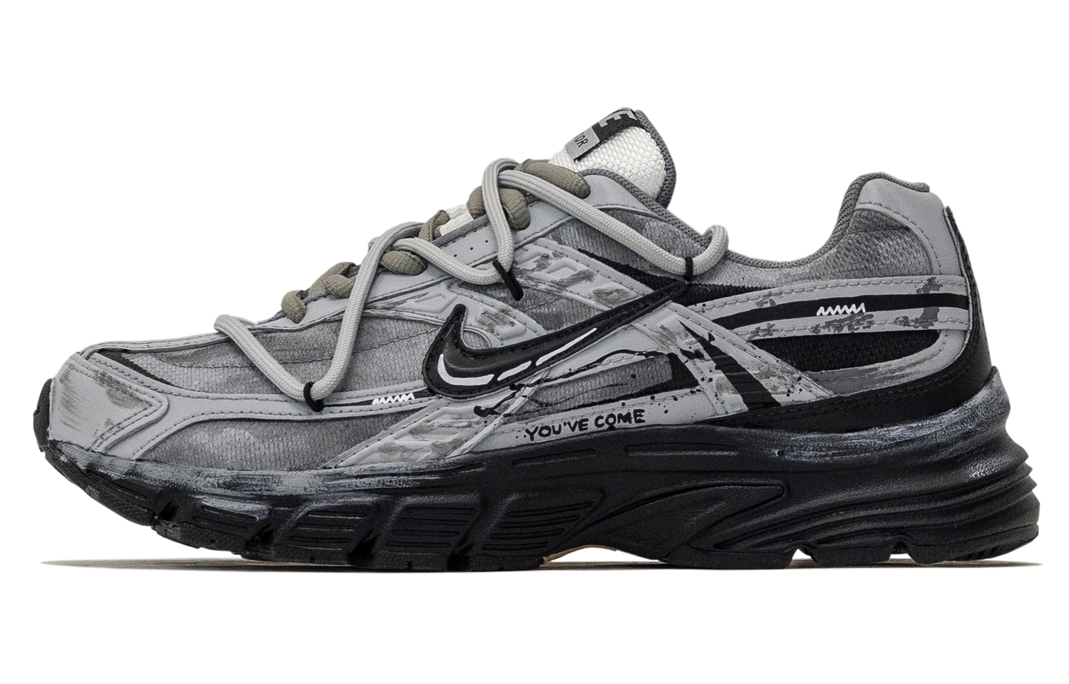 

Nike Initiator Leather, Textile Height Increasing Low top Running Shoes мужские черные