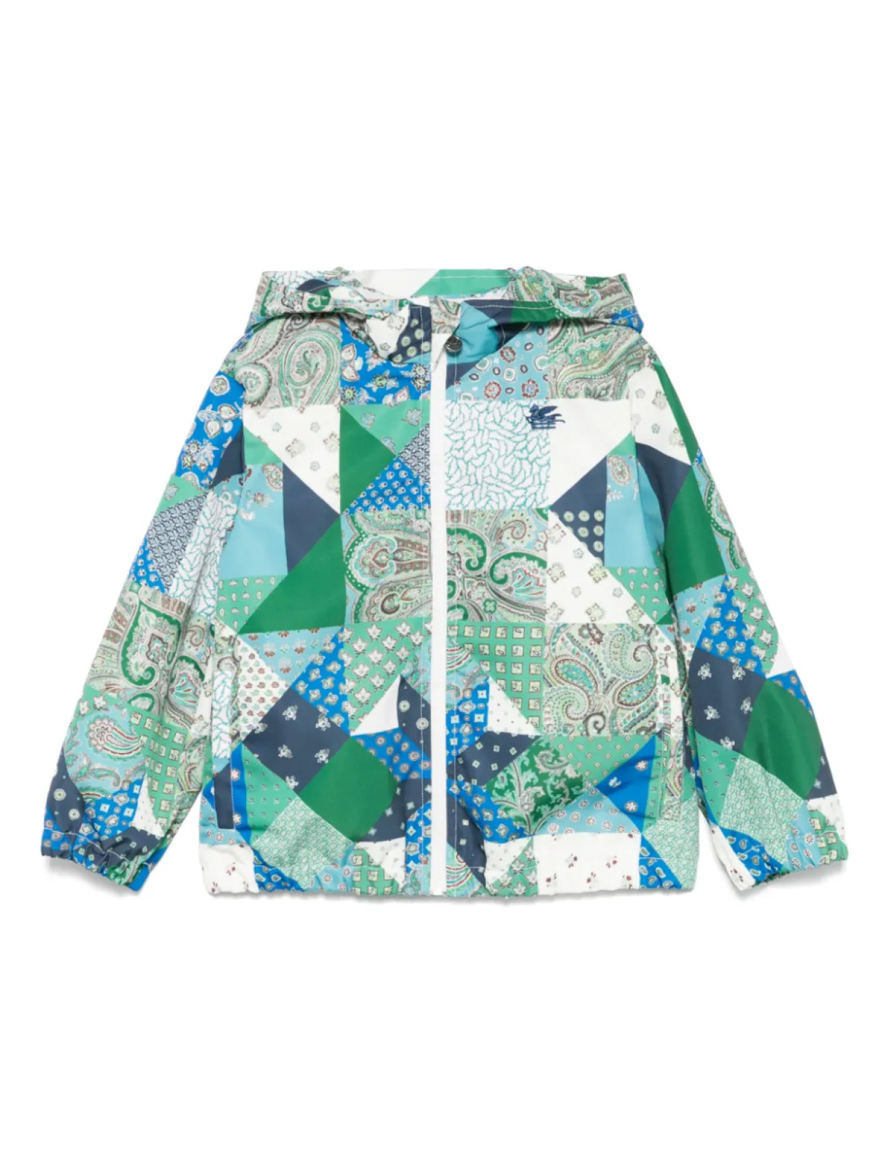 

Куртка с принтом пэчворк ETRO KIDS, зеленый