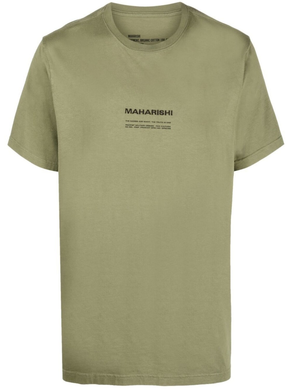 

Maharishi футболка из органического хлопка с вышитым логотипом, зеленый