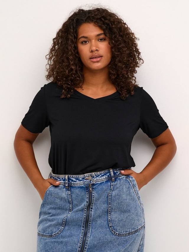 

Футболка Jena с короткими рукавами KAFFE Curve, Black