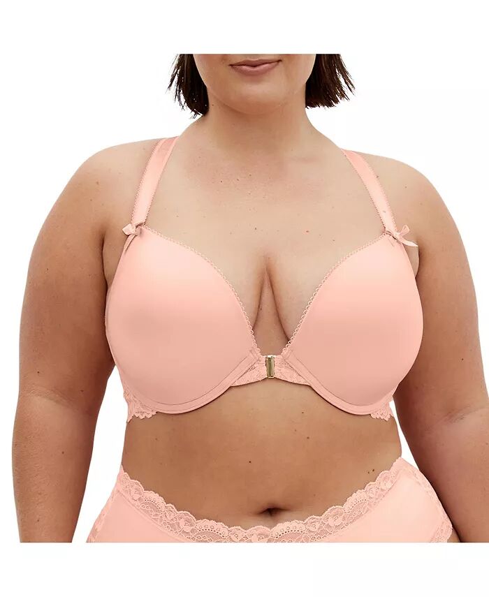

Бюстгальтер Adore Luxe Racerback Push Up размера Plus CITY CHIC, розовый