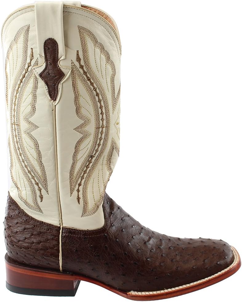 

Мужские ботинки Ferrini Italia Colt Full Quill из страусиной кожи с квадратным носком, средней высоты до середины икры - черные, коричневые