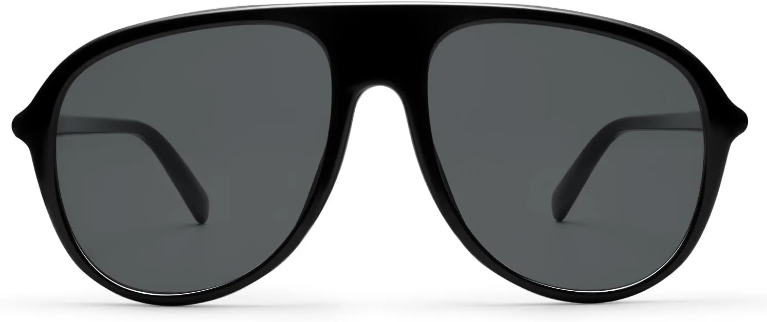 

Солнцезащитные очки-авиаторы VANLINKER большого размера для женщин и мужчин, модные, в стиле ретро 70-х, большие солнцезащитные очки VL9911, C1-grey Lens/Black Frame