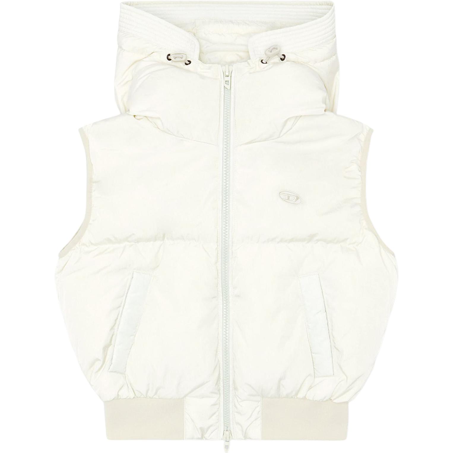 

DIESEL Женская белая пуховая жилетка, White