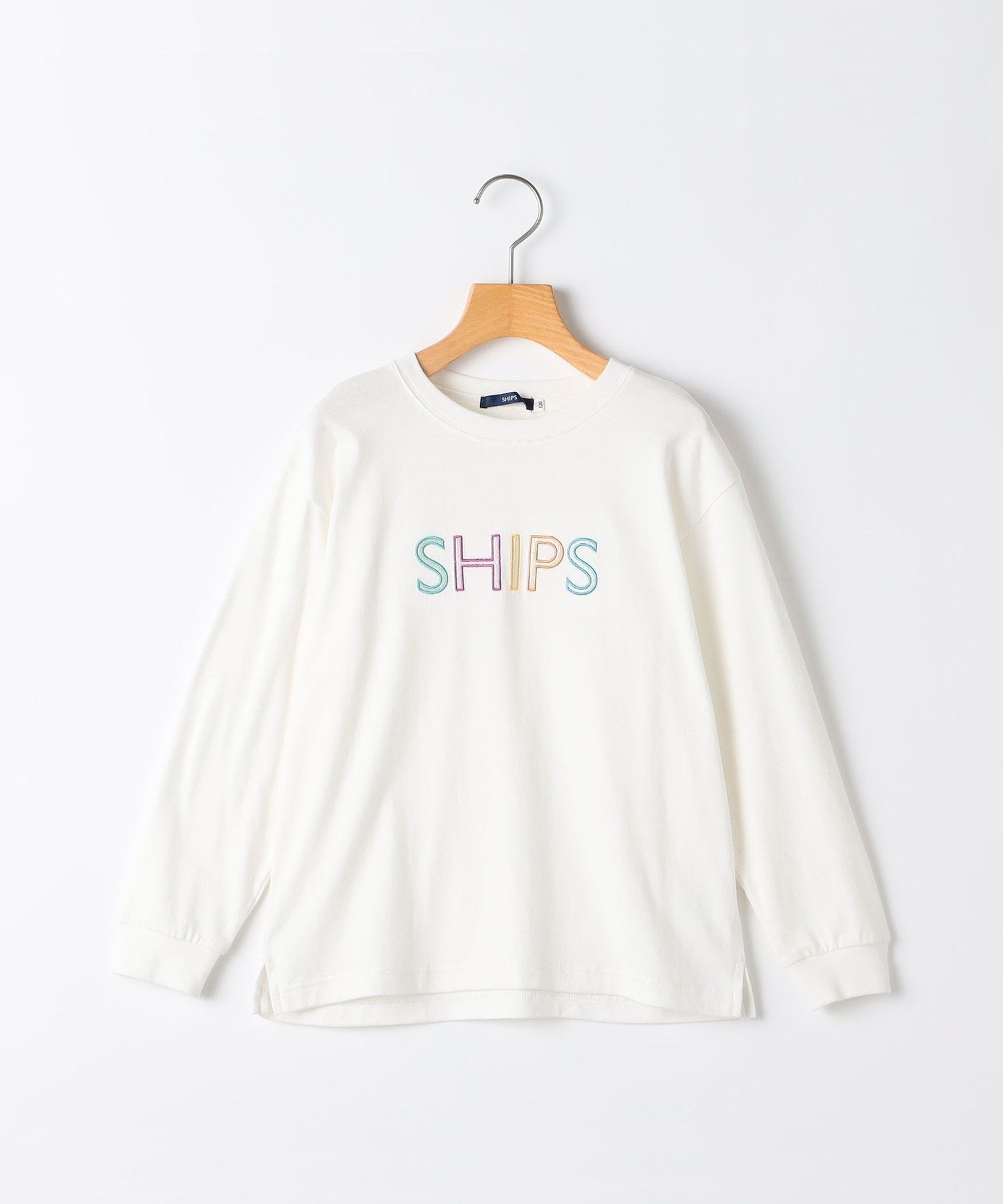 Детская футболка с длинными рукавами и вышитым логотипом SHIPS: 80-90 см SHIPS KIDS, Off white