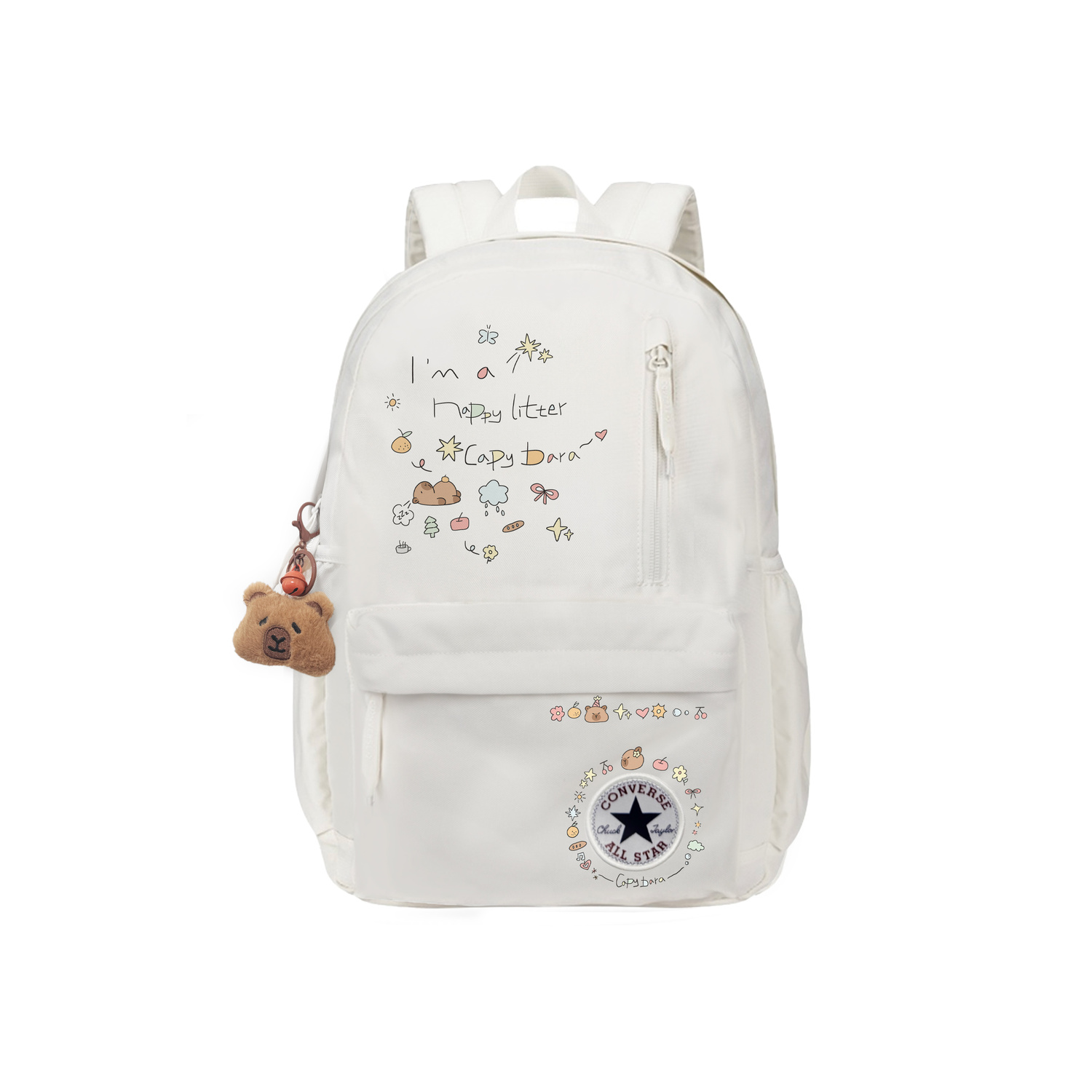 

Converse Полиэстеровый рюкзак обычный женский белый, Capybara