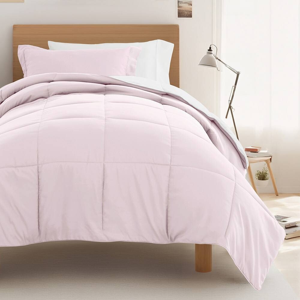 

Комплект для колледжа, комплект двусторонних одеял, комплект простыней с рисунком, подушки и сумка для белья (Twin XL) Urban Loft, цвет Sage Ivory