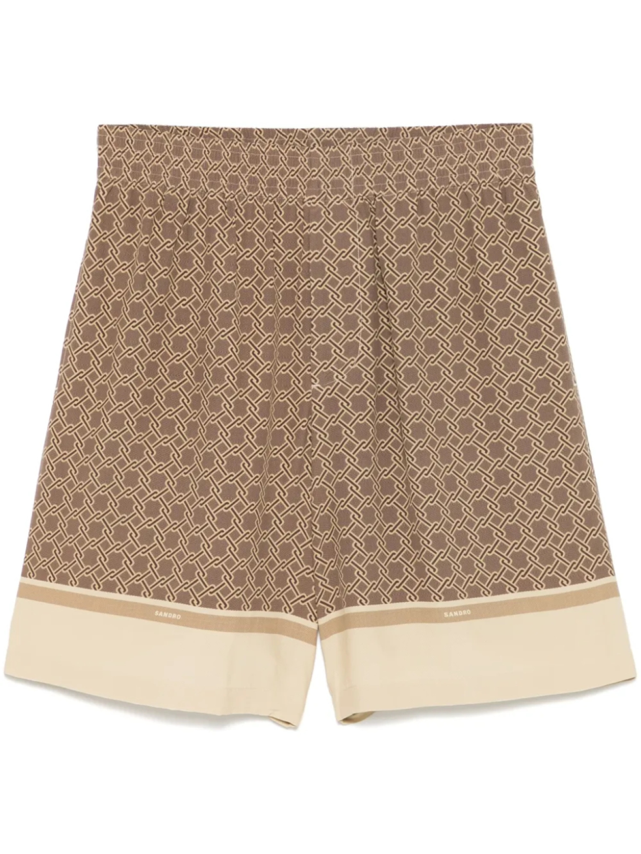 

SANDRO шорты-бермуды с узором, коричневый