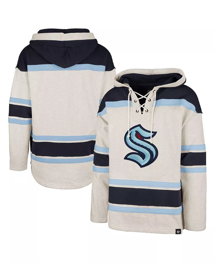 

Мужская овсяная толстовка с капюшоном Seattle Kraken Rockaway на шнурках '47 Brand