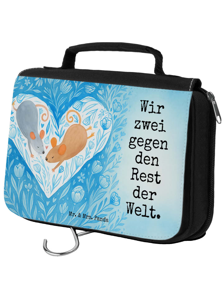 

Mr. & Mrs. Panda Косметичка с изображением мышки и сердечка, надпись белого цвета