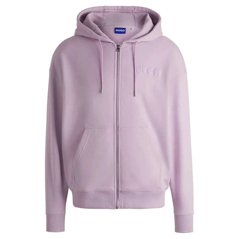 

Толстовка HUGO Doa 01 BLUE full zip, фиолетовый