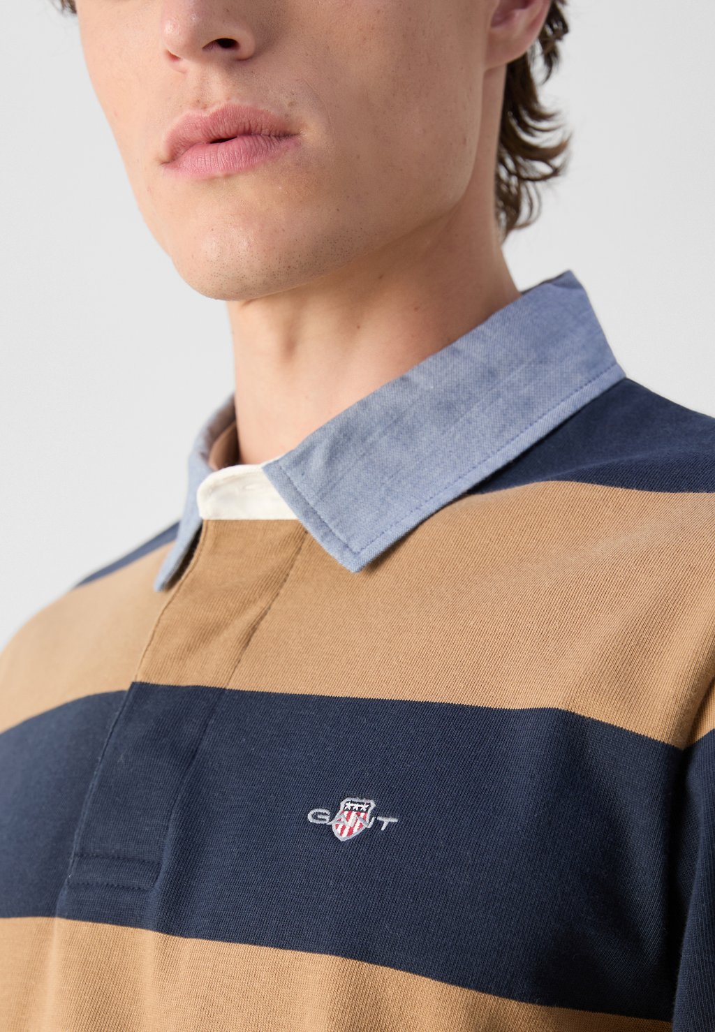 

Топ с длинными рукавами STRIPE HEAVY RUGGER GANT, хаки