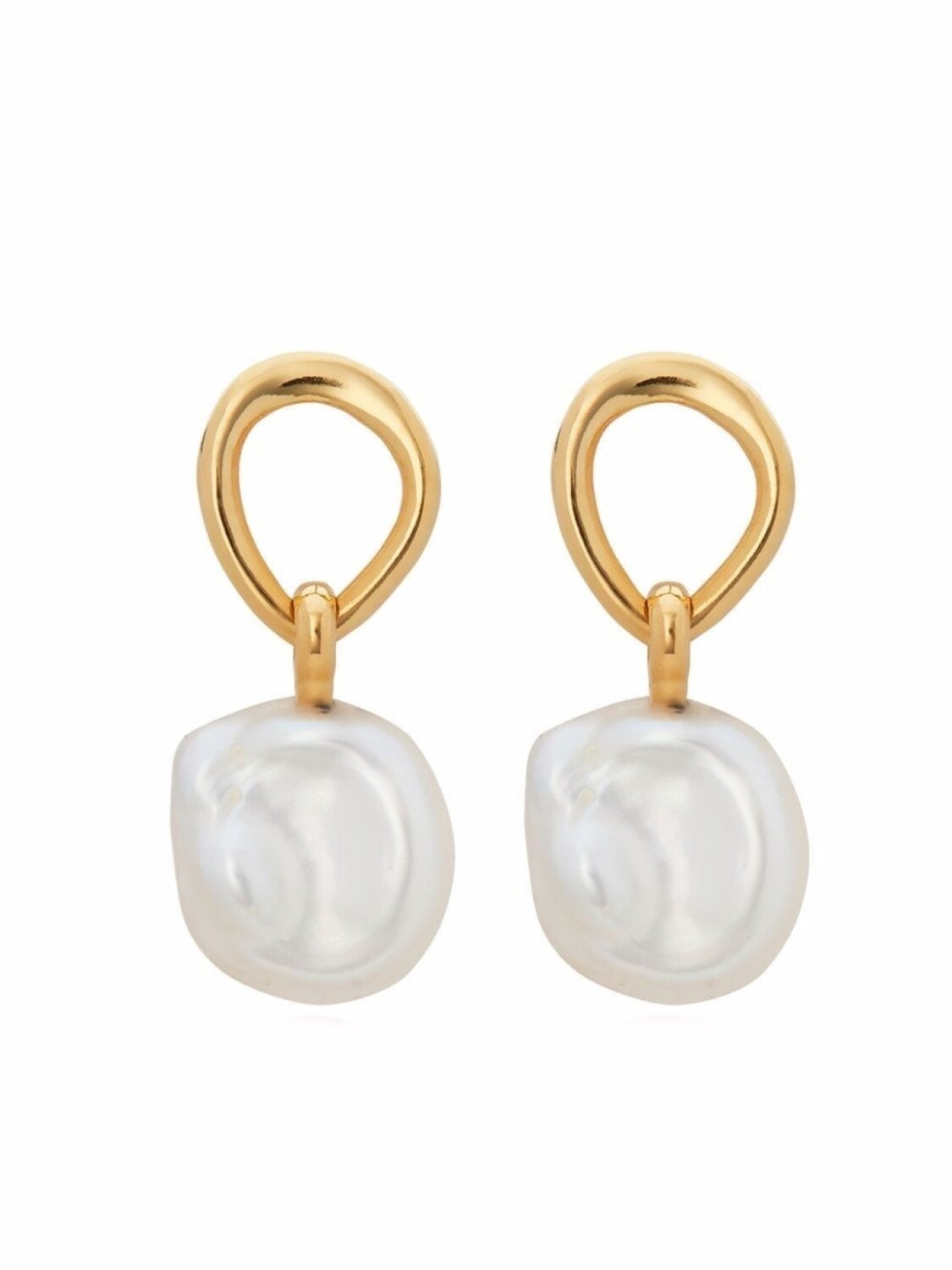 

Серьги-подвески Nura Keshi Pearl Monica Vinader, золотой