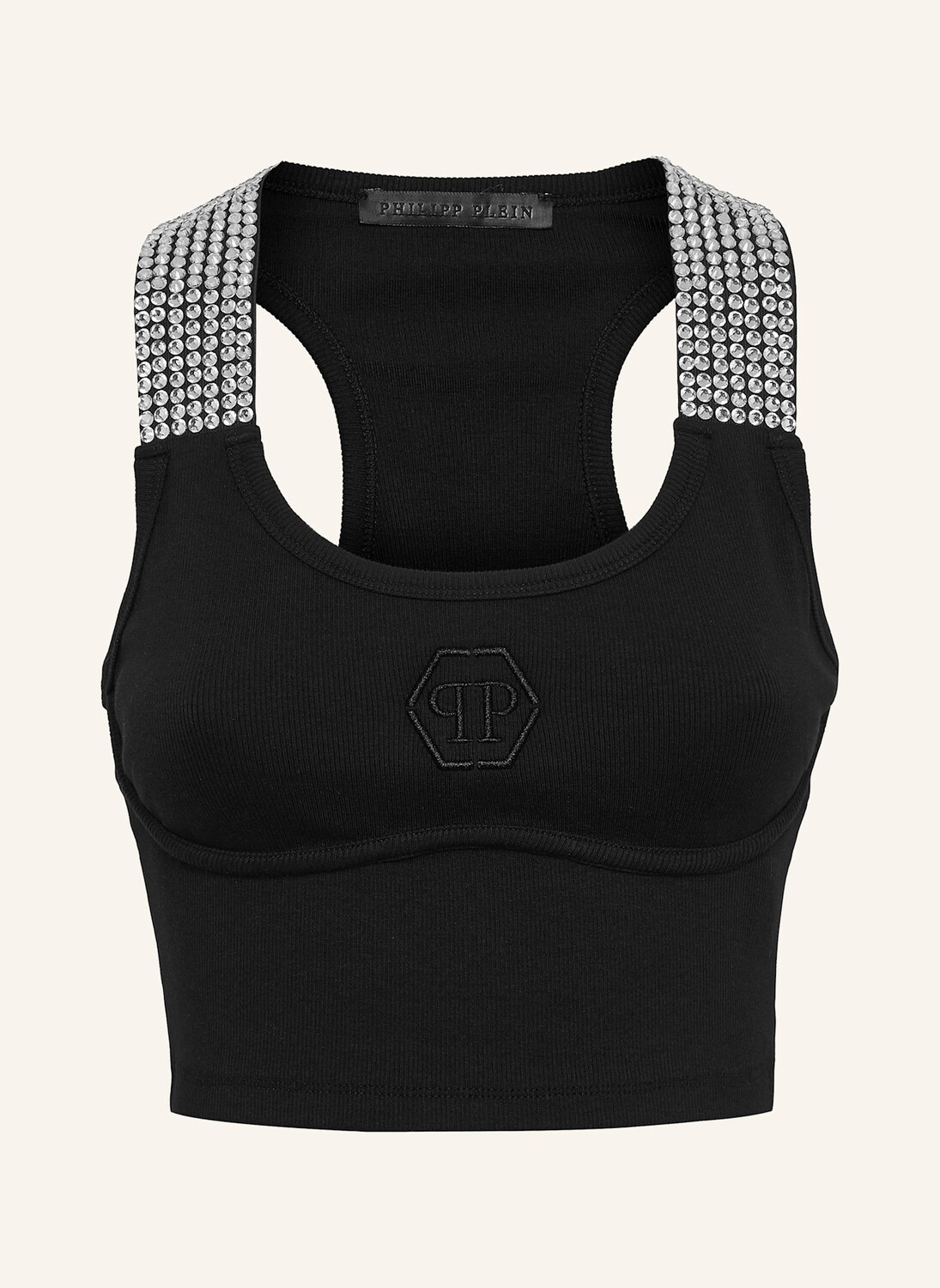 

Майка с отделкой камнями Philipp Plein, черный