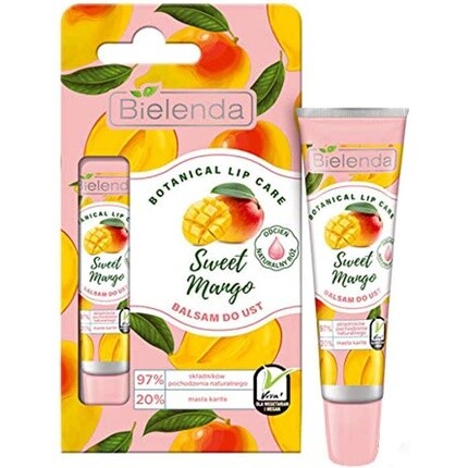 

Бальзам для губ Botanical Lip Care, 10 г, для веганов, сладкое манго, Bielenda