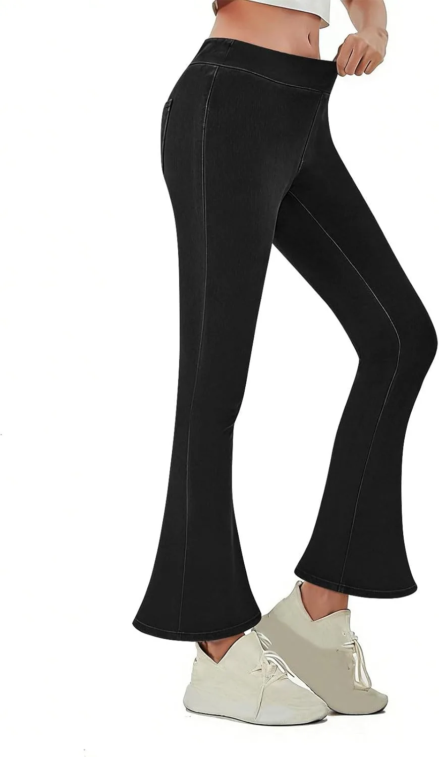 

Джинсы Flare для женщин с высокой талией и расклешенным низом Zzalalana