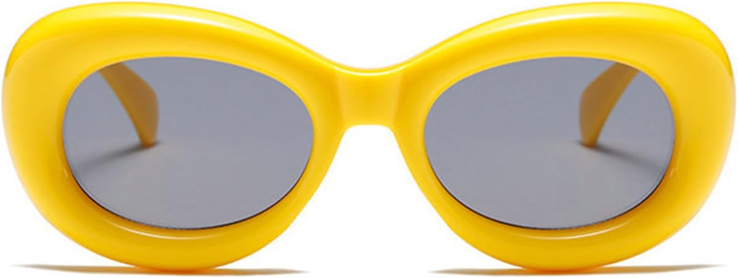 

Солнцезащитные очки Willochra Retro Y2K конфетного цвета для женщин, роскошные овальные, модные, уникальные, для мужчин, в стиле панк, трендовые, для активного отдыха, с защитой от ультрафиолета UV400 F25, Yellow