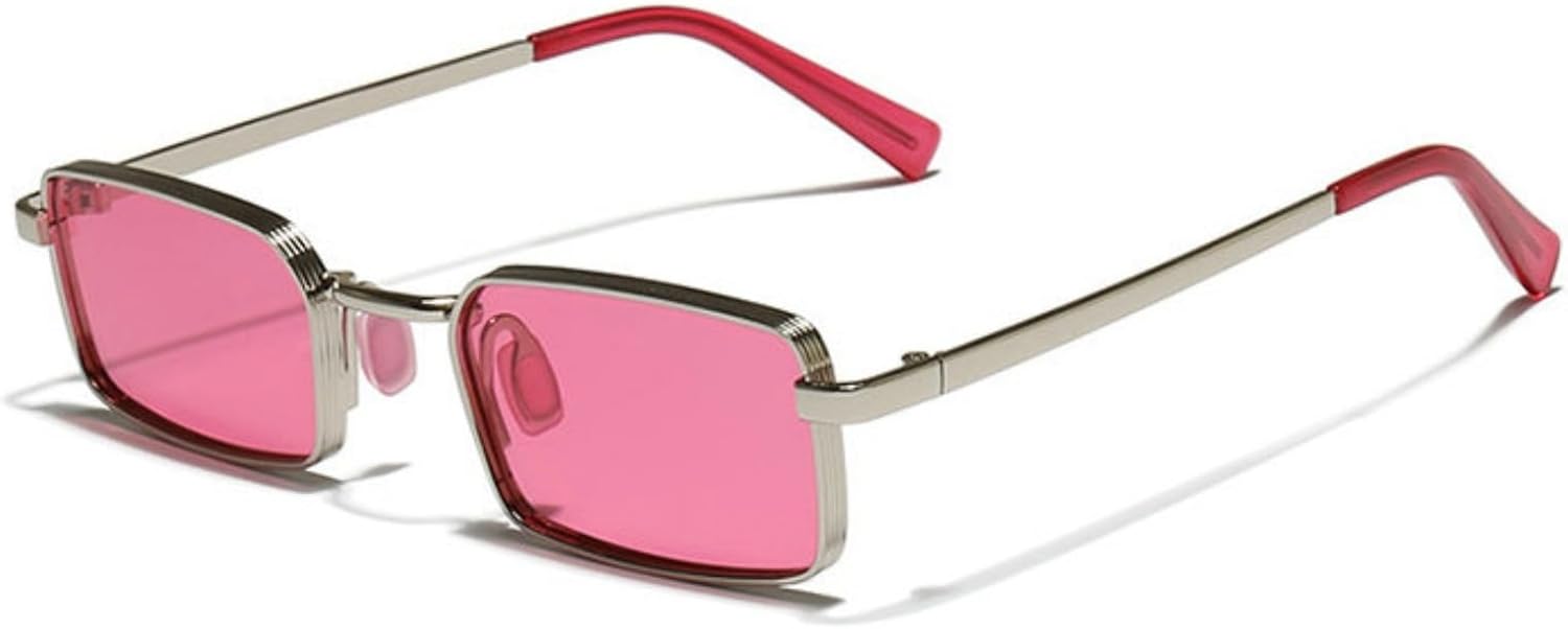 

Солнцезащитные очки COTIA 2026, маленькие, металлические, квадратной формы, для женщин и мужчин, прямоугольная, узкая оправа, ретро, ​​классические солнцезащитные очки, Pink