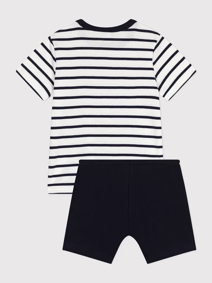 Пижама с принтом PETIT BATEAU, белый/черный — фото 2