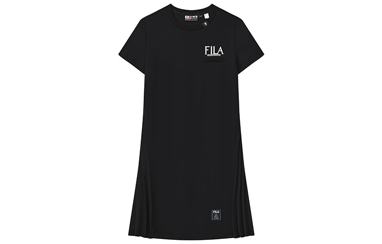 

FILA Женское платье с короткими рукавами, цвет «угольно-черный»