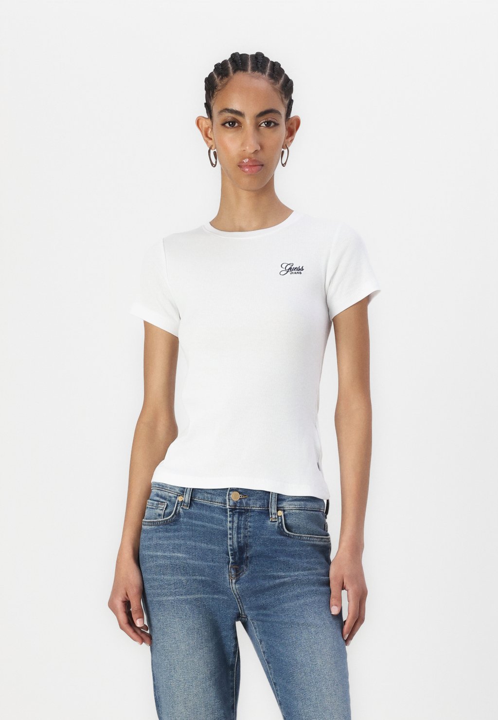 

Базовая футболка SLIM Guess Jeans, белый