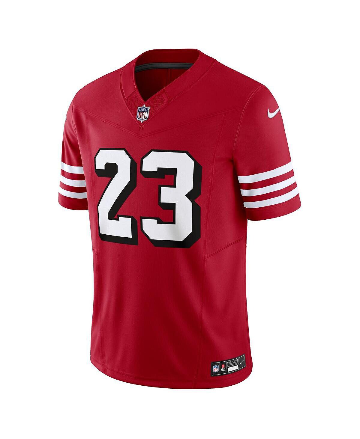 Мужские кроссовки Christian McCaffrey Scarlet San Francisco 49ers Alternate Vapor F.U.S.E. Ограниченный Джерси Nike — фото 4