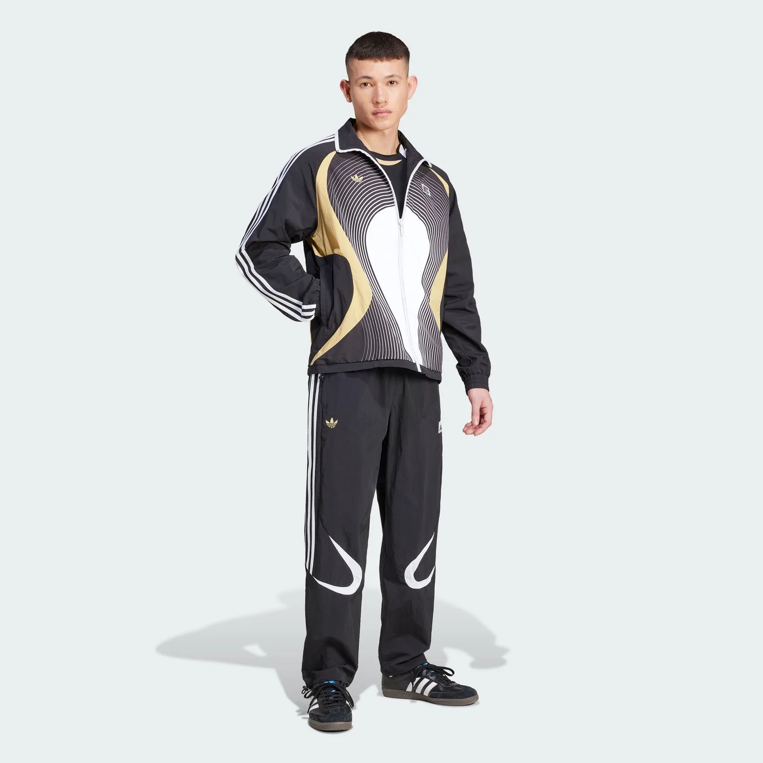 Грузовые штаны Adidas Nts Radio Adidas Originals, черный белый — фото 4