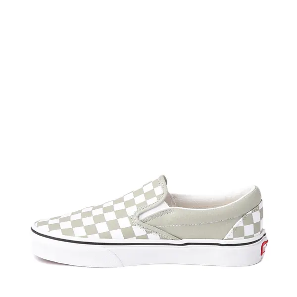 Кроссовки для скейтбординга Vans без шнуровки в шахматном порядке, цвет Desert Sage — фото 3