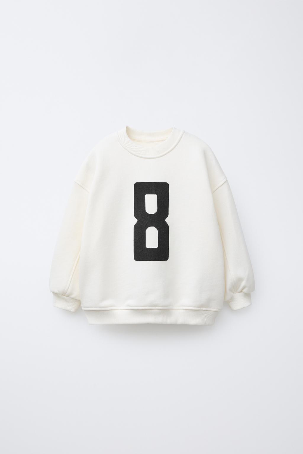 

Толстовка с принтом ZARA, цвет Ice