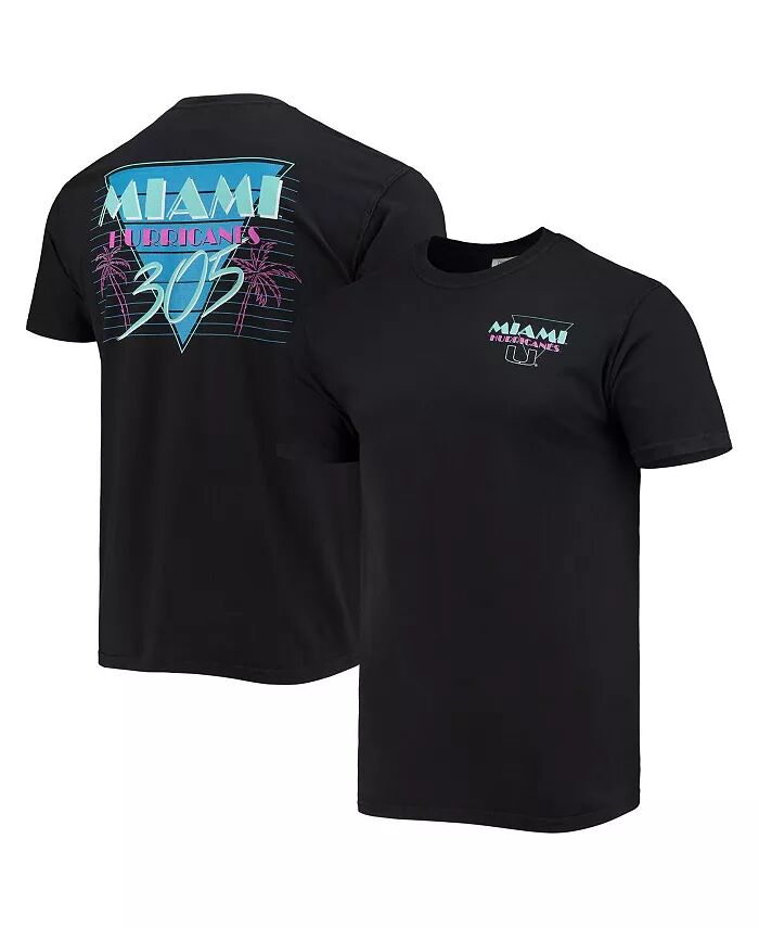 

Мужская черная футболка Miami Hurricanes Miami Vice 305 Comfort Color Image One