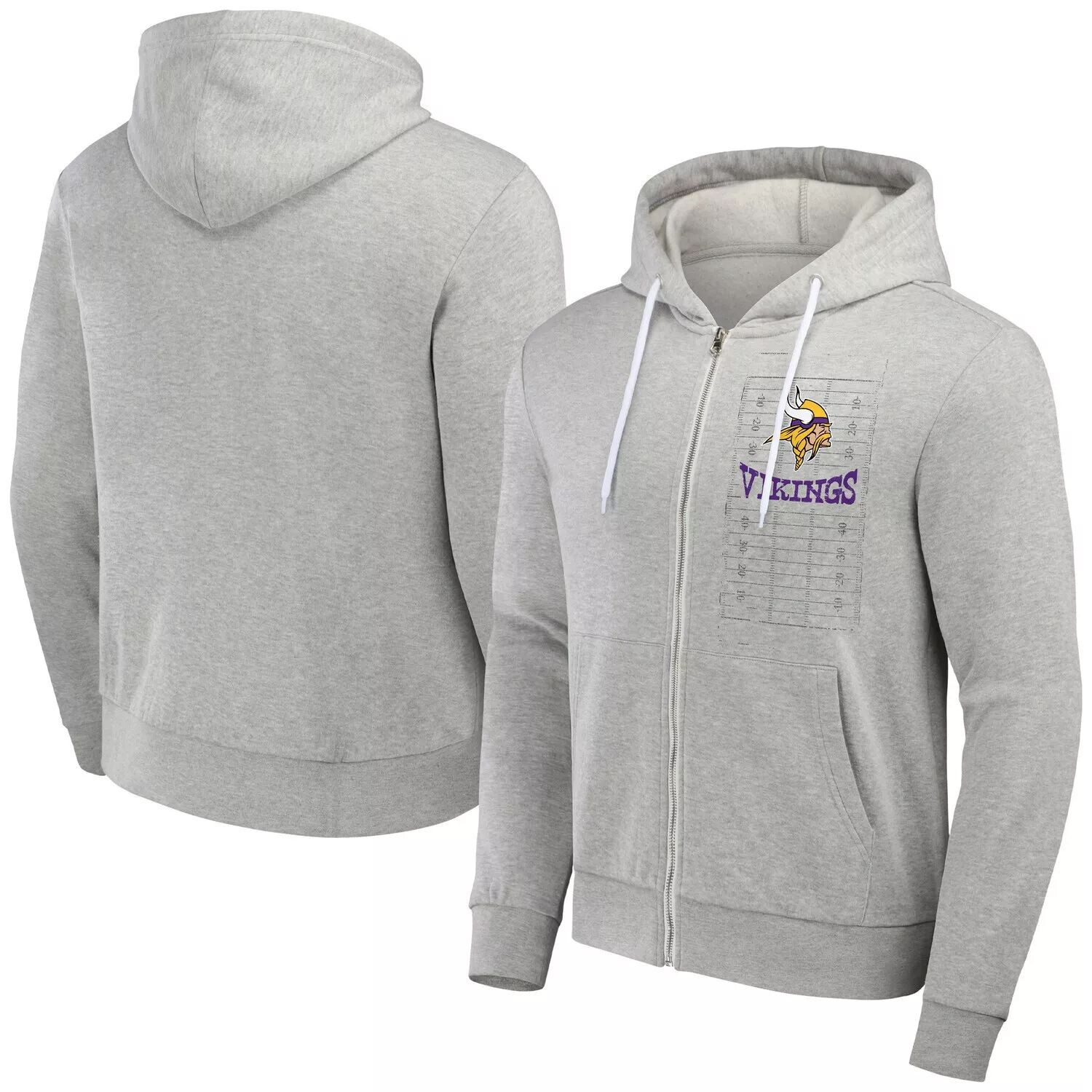 

Мужская толстовка с молнией во всю длину из коллекции NFL x Darius Rucker от Fanatics Heather Grey Minnesota Vikings Domestic