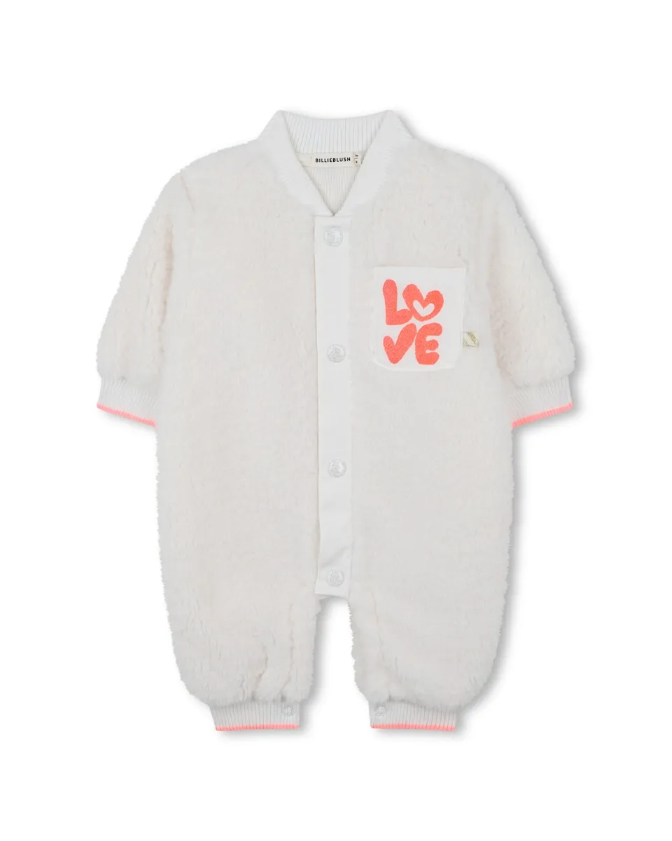 

Детский комбинезон с длинным рукавом и карманом Billieblush, пастельно-розовый