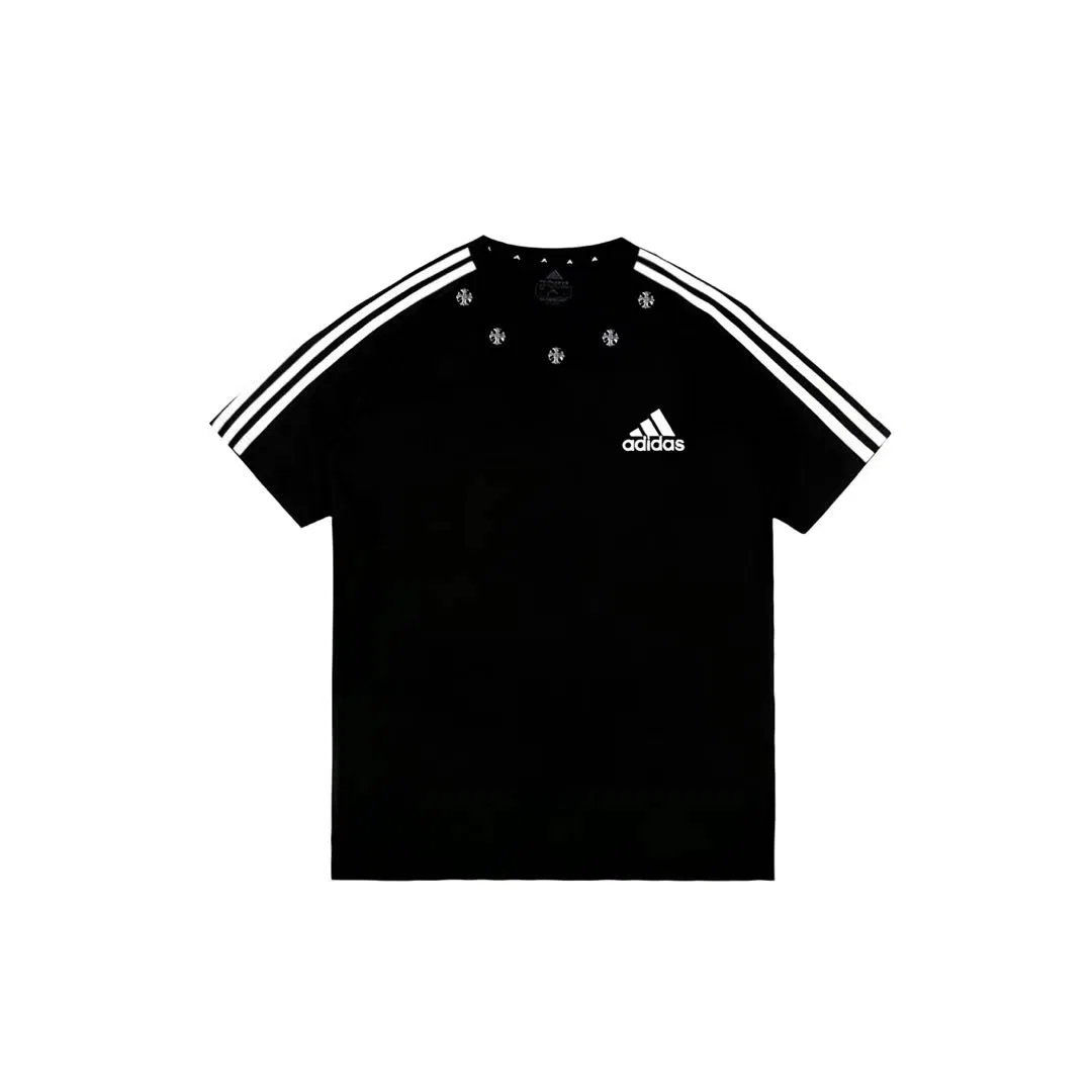 Футболка Adidas Football с полосками, черная