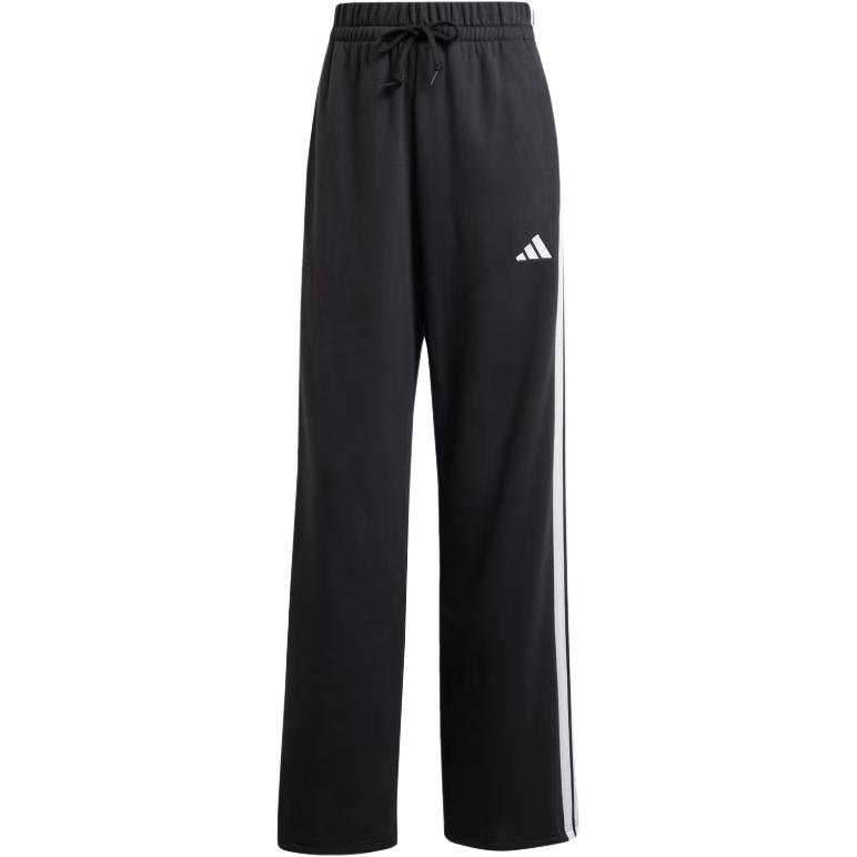 Брюки French Terry с открытым краем и тремя полосками Adidas, черный — фото 3