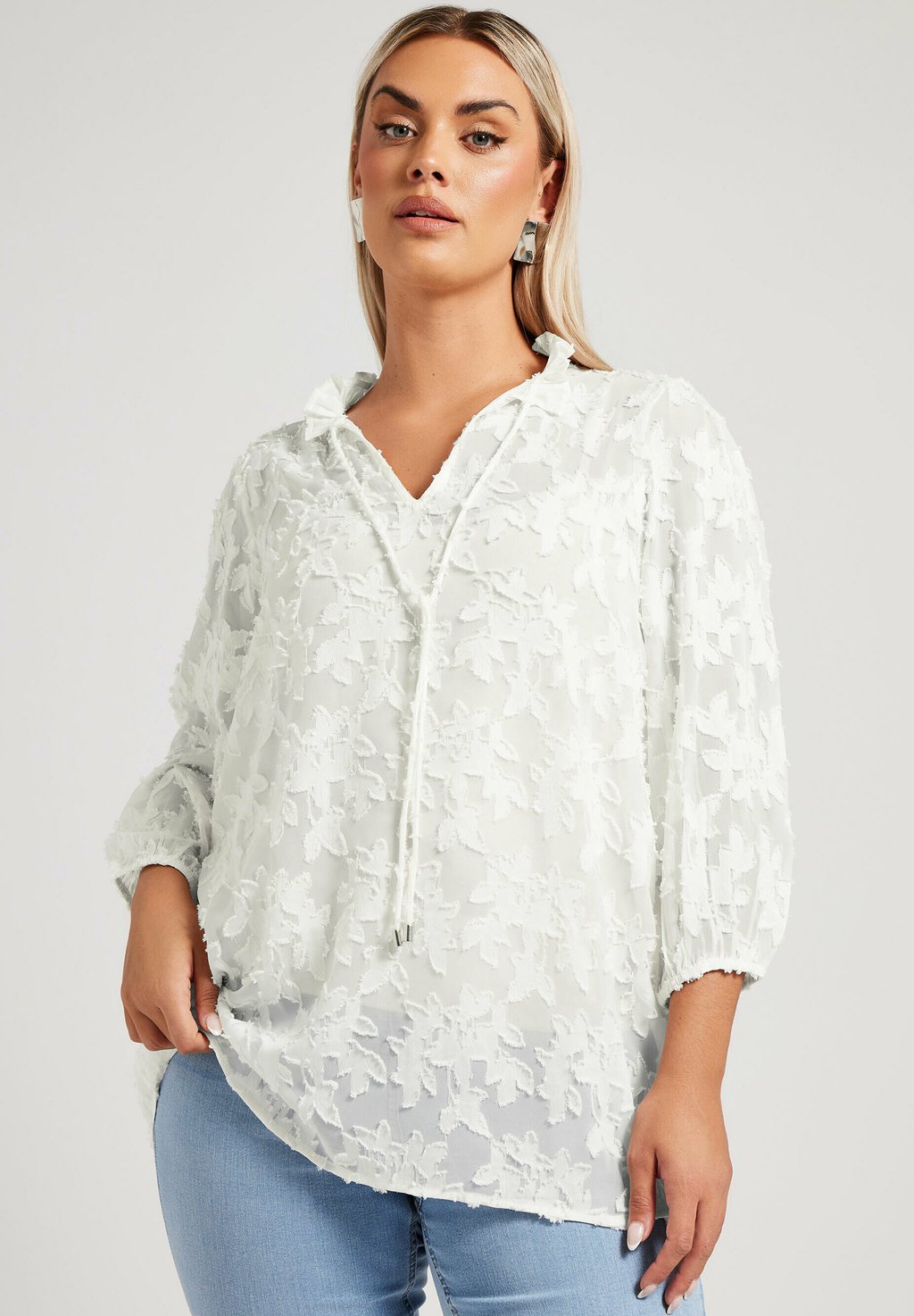 

Блуза TIE NECK Yours Clothing, белый
