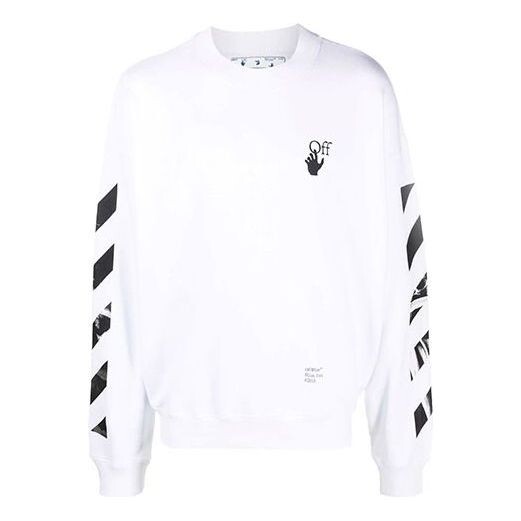 

Толстовка men's fw21 arrow logo printing pullover round neck loose fit white Off-White, белый