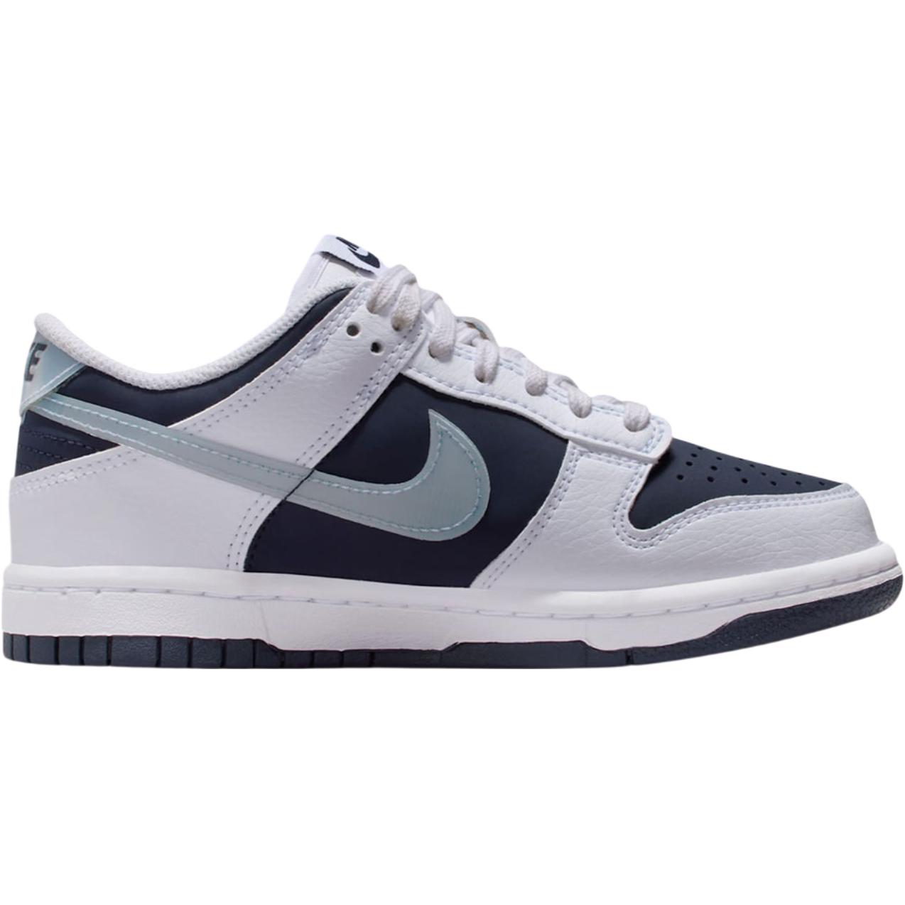Nike Амортизация, износостойкие низкие детские скейтбординговые туфли Blue White — фото 3