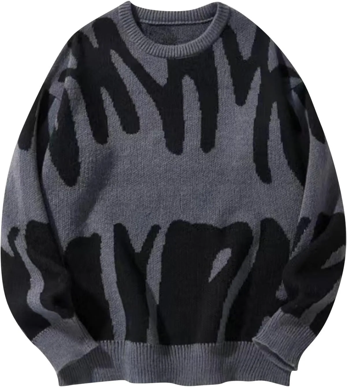 

Мужской свитер с абстрактным узором, мягкий и комфортный