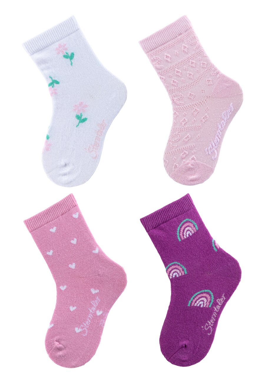 

Носки STERNTALER, цвет Dark purple/Eosin/mottled pink/Off white