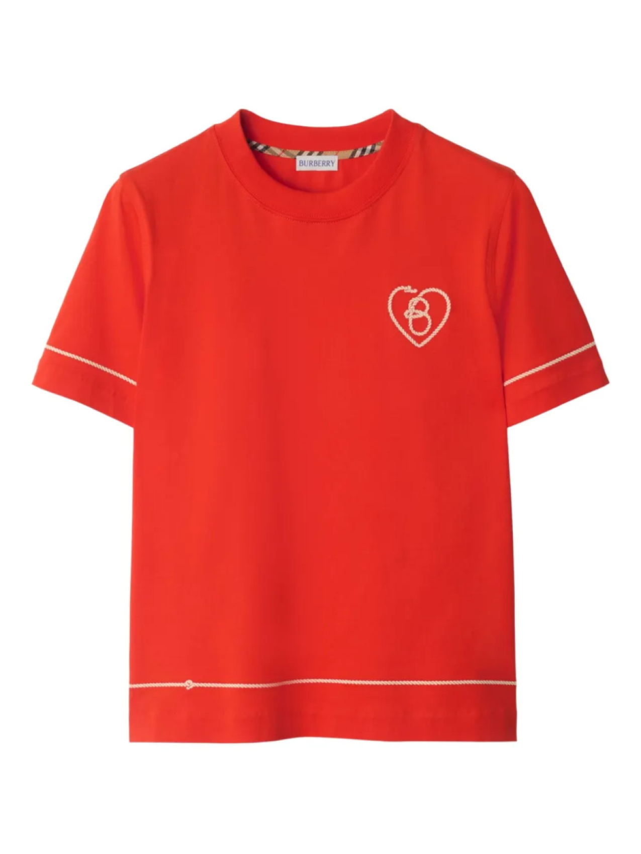 

Burberry футболка B Heart, красный