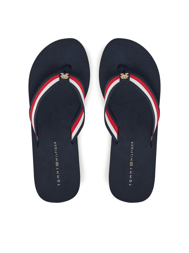 Сланцы Th Corporate Wedge Beach Sandal FW0FW08520 Tommy Hilfiger, синий