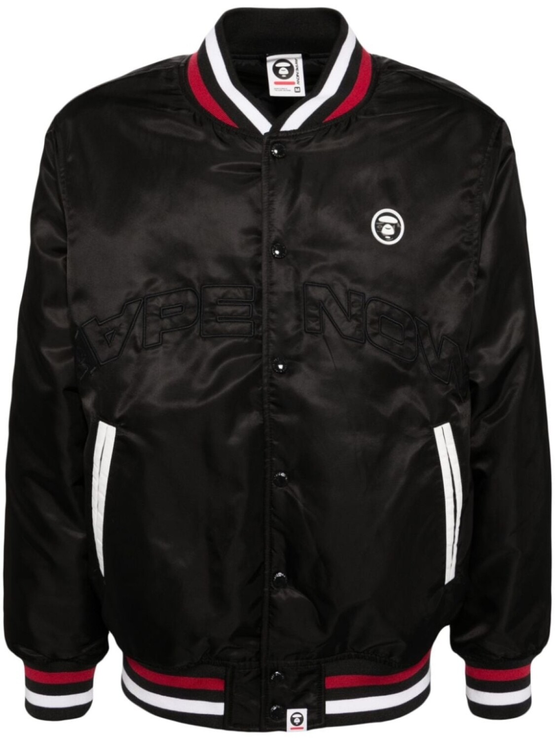 

AAPE BY *A BATHING APE бомбер с нашивкой-логотипом, черный