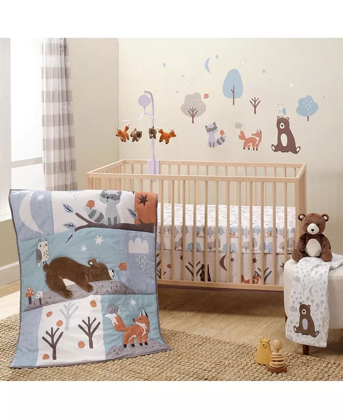 

Комплект постельного белья для детской кроватки Sleepytime Bear Woodland из 3 предметов Bedtime Originals, мультиколор