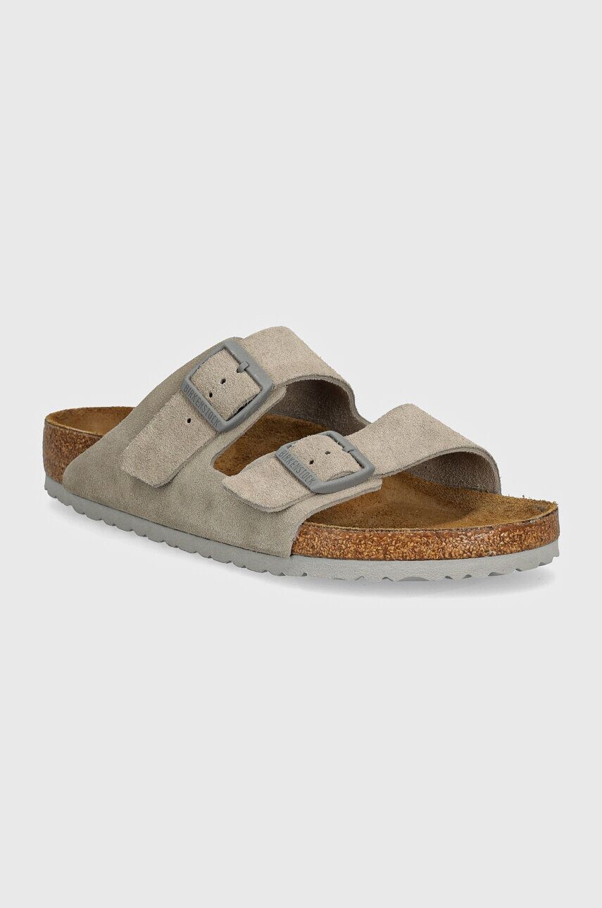 

Замшевые шлепанцы Birkenstock Arizona, серый
