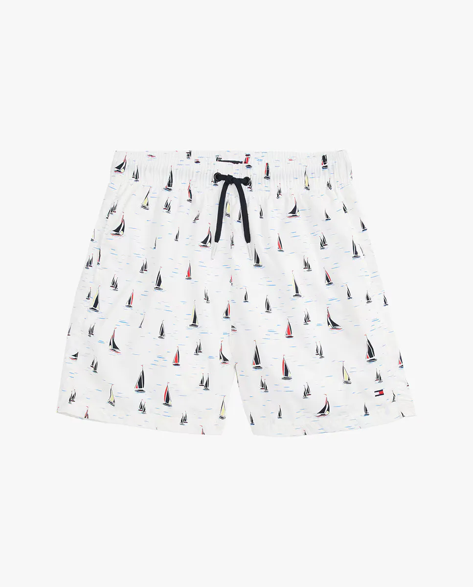 

Купальник для мальчика с регулируемым шнурком и логотипом флага Tommy Hilfiger, белый