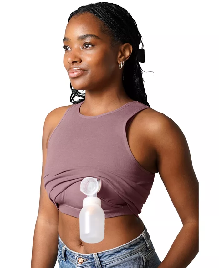 

Бюстгальтер-трансформер Maternity Sublime Hands-Free Pumping Longline Bra Busty Kindred Bravely, синий